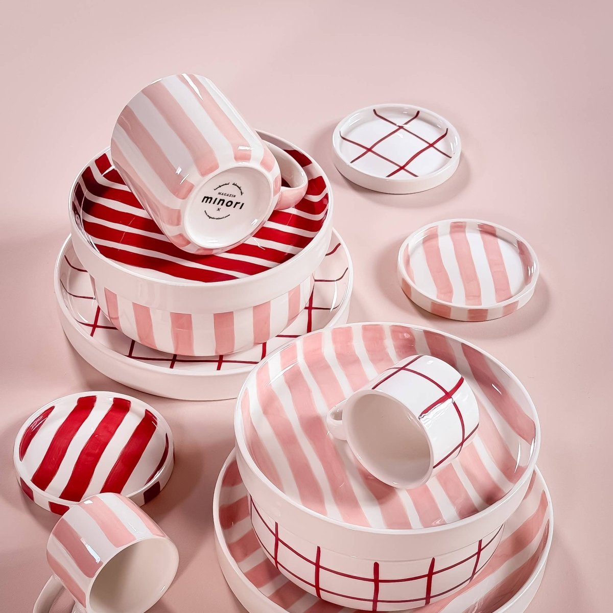 Magazin Minori - STRIPES Kleiner Teller • incanto rose - Teller - ROSA ECK Concept Store
