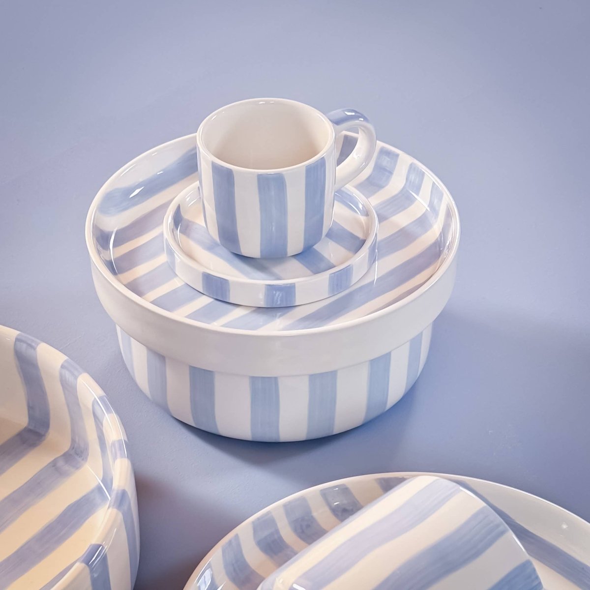Magazin Minori - STRIPES Kleiner Teller • morning azzurro - Teller - ROSA ECK Concept Store