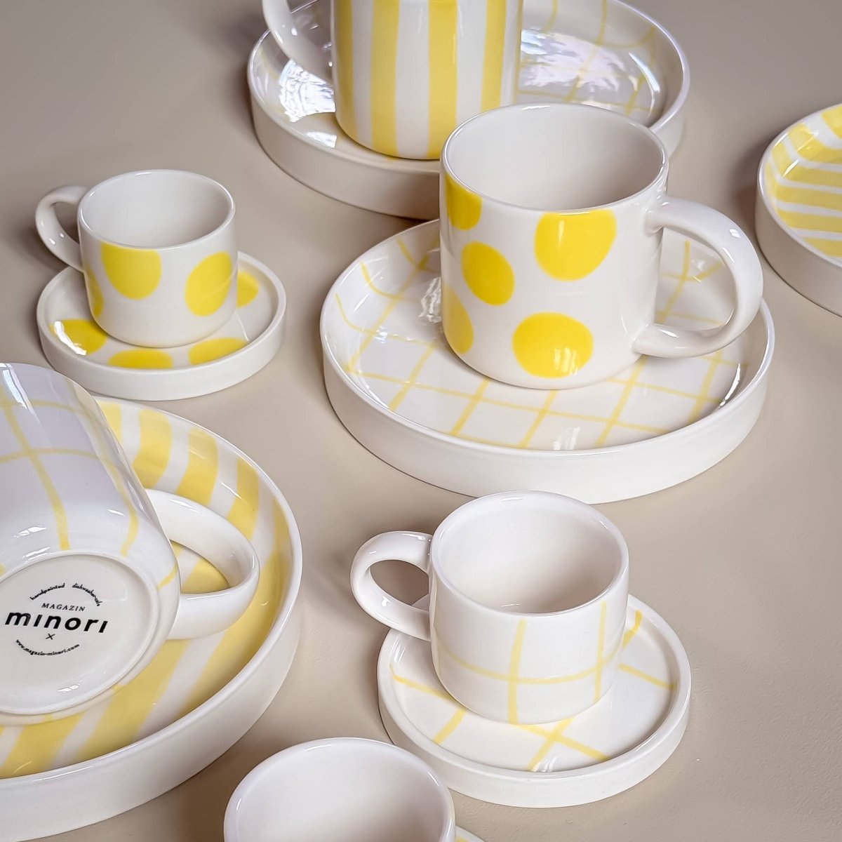 Magazin Minori - STRIPES Kleiner Teller • spiaggia yellow - Teller - ROSA ECK Concept Store