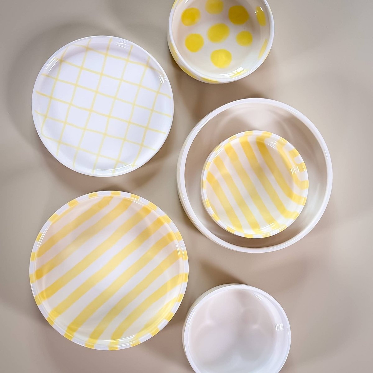 Magazin Minori - STRIPES Kleiner Teller • spiaggia yellow - Teller - ROSA ECK Concept Store