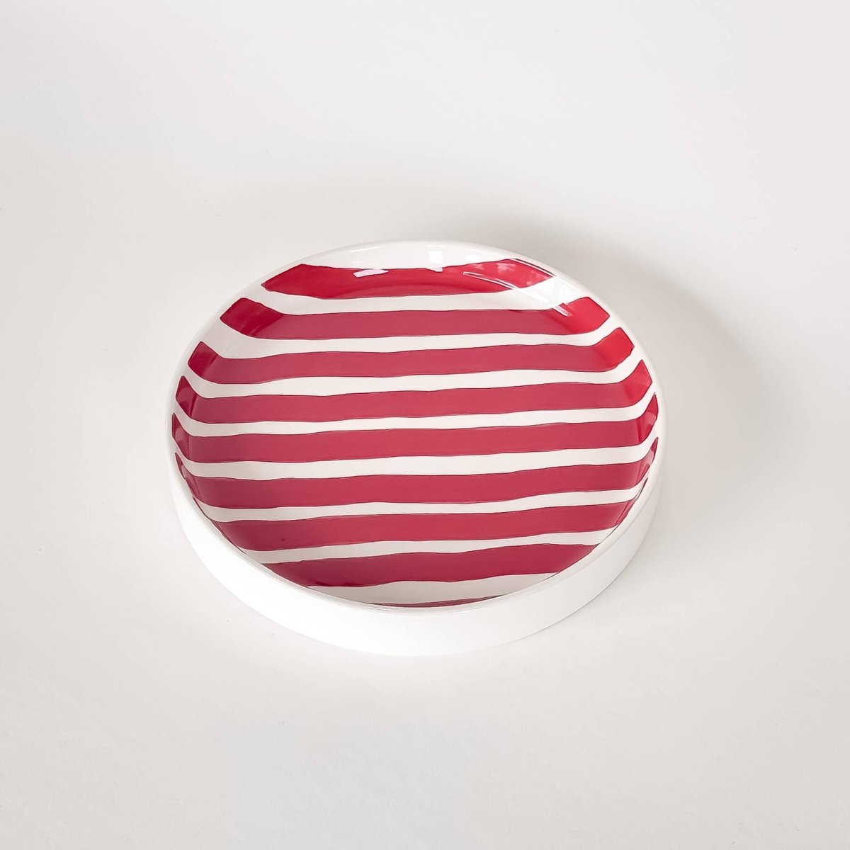 Magazin Minori - STRIPES Kleiner Teller • tramonto red - Teller - ROSA ECK Concept Store