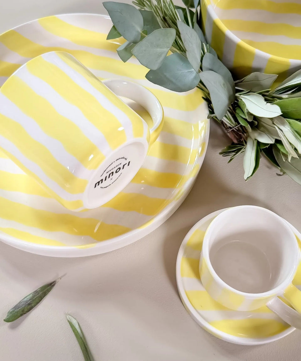 Magazin Minori - STRIPES Schale (600 ml) • spiaggia yellow - Schüssel - ROSA ECK Concept Store