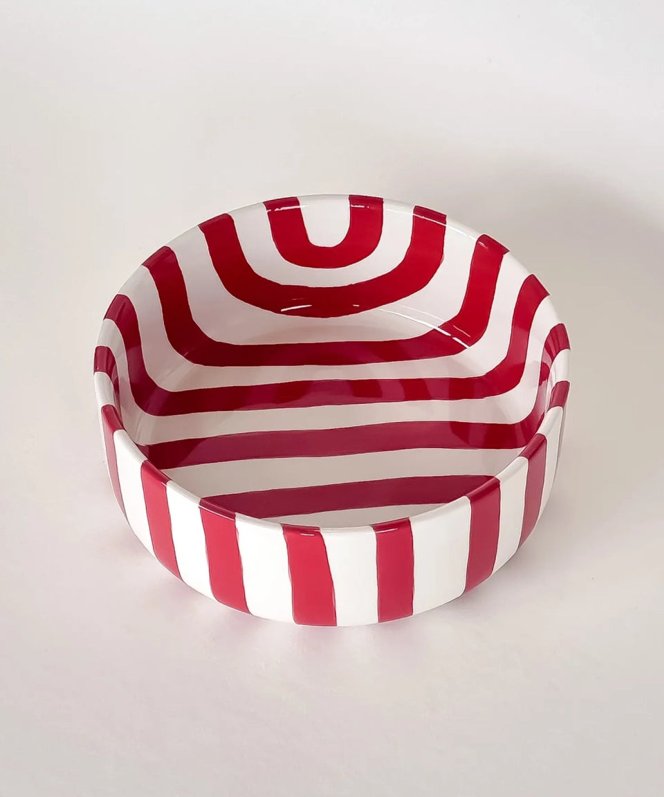 Magazin Minori - STRIPES Schale (600 ml) • tramonto red - ROSA ECK Concept Store