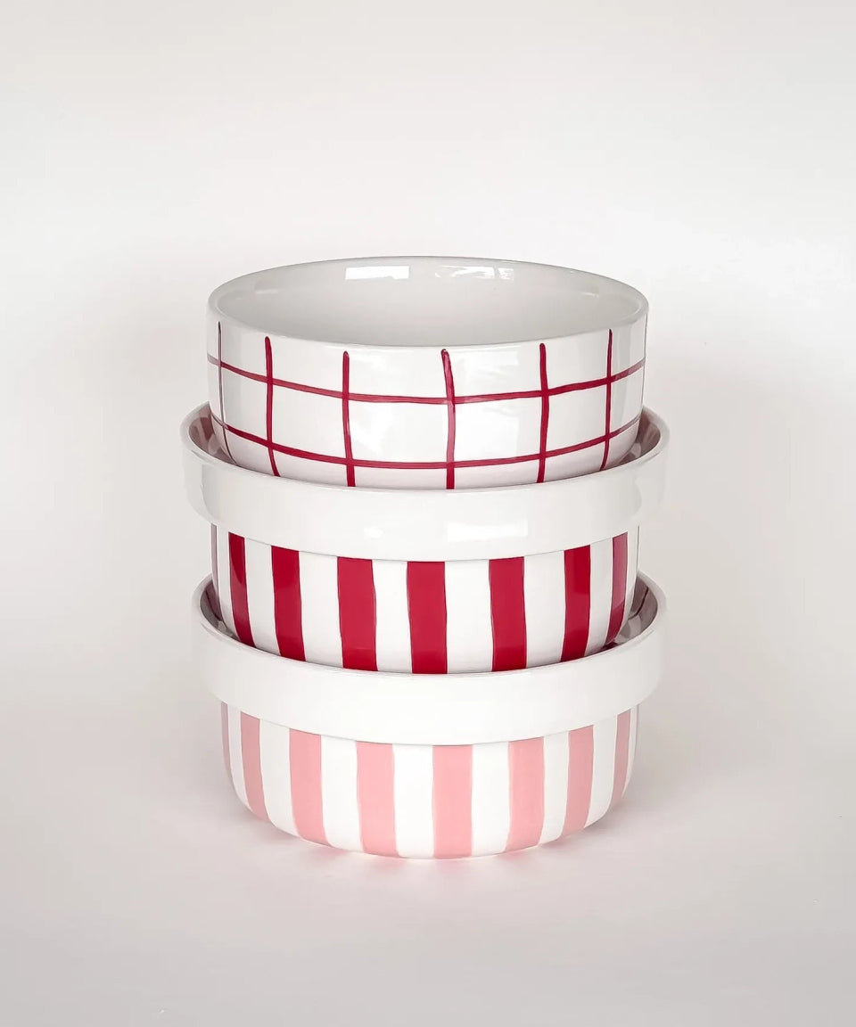 Magazin Minori - STRIPES Schale (600 ml) • tramonto red - ROSA ECK Concept Store