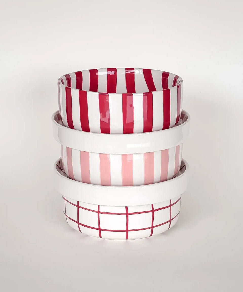 Magazin Minori - STRIPES Schale (600 ml) • tramonto red - ROSA ECK Concept Store