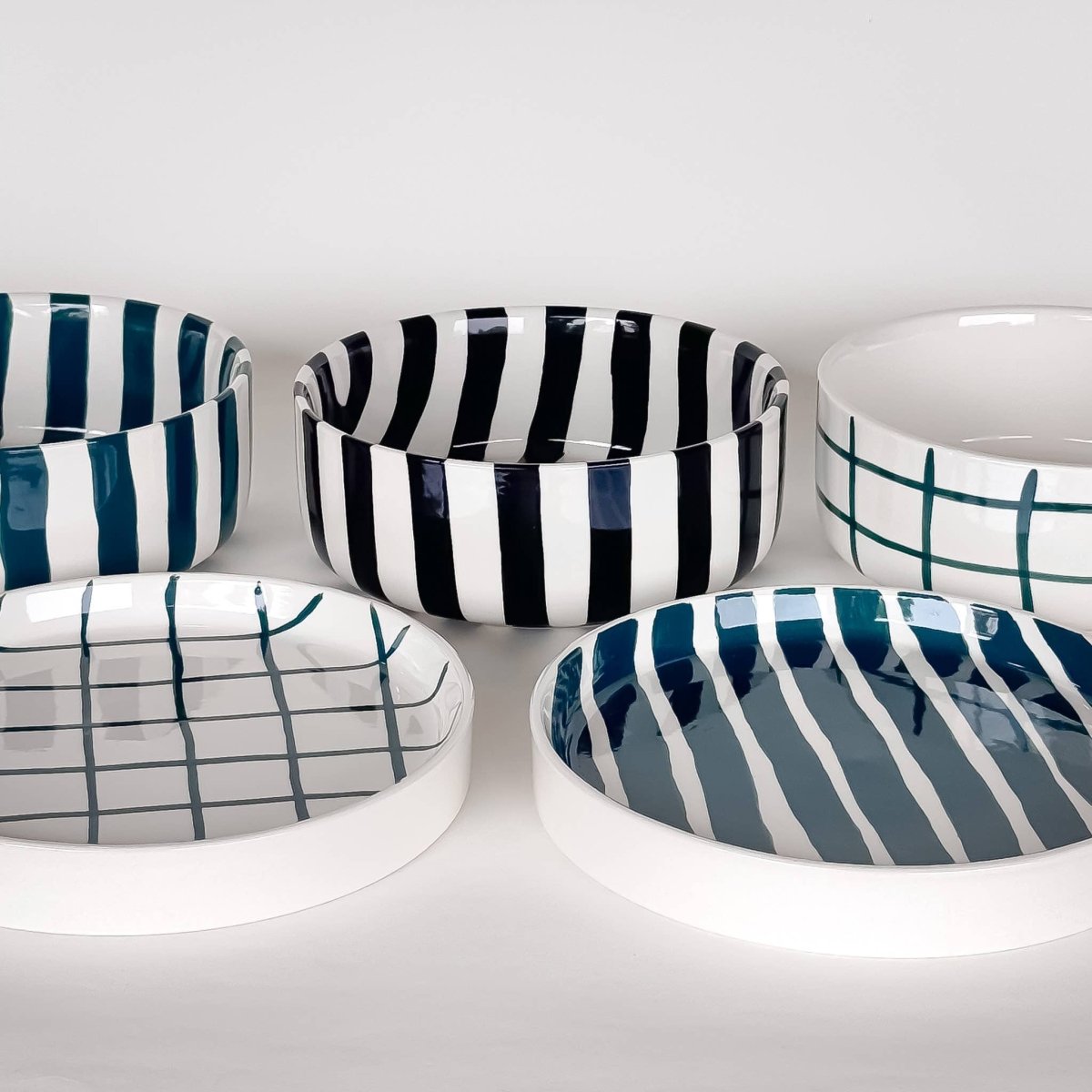 Magazin Minori - STRIPES Schale mit Streifen • vulcano black - Schüssel - ROSA ECK Concept Store