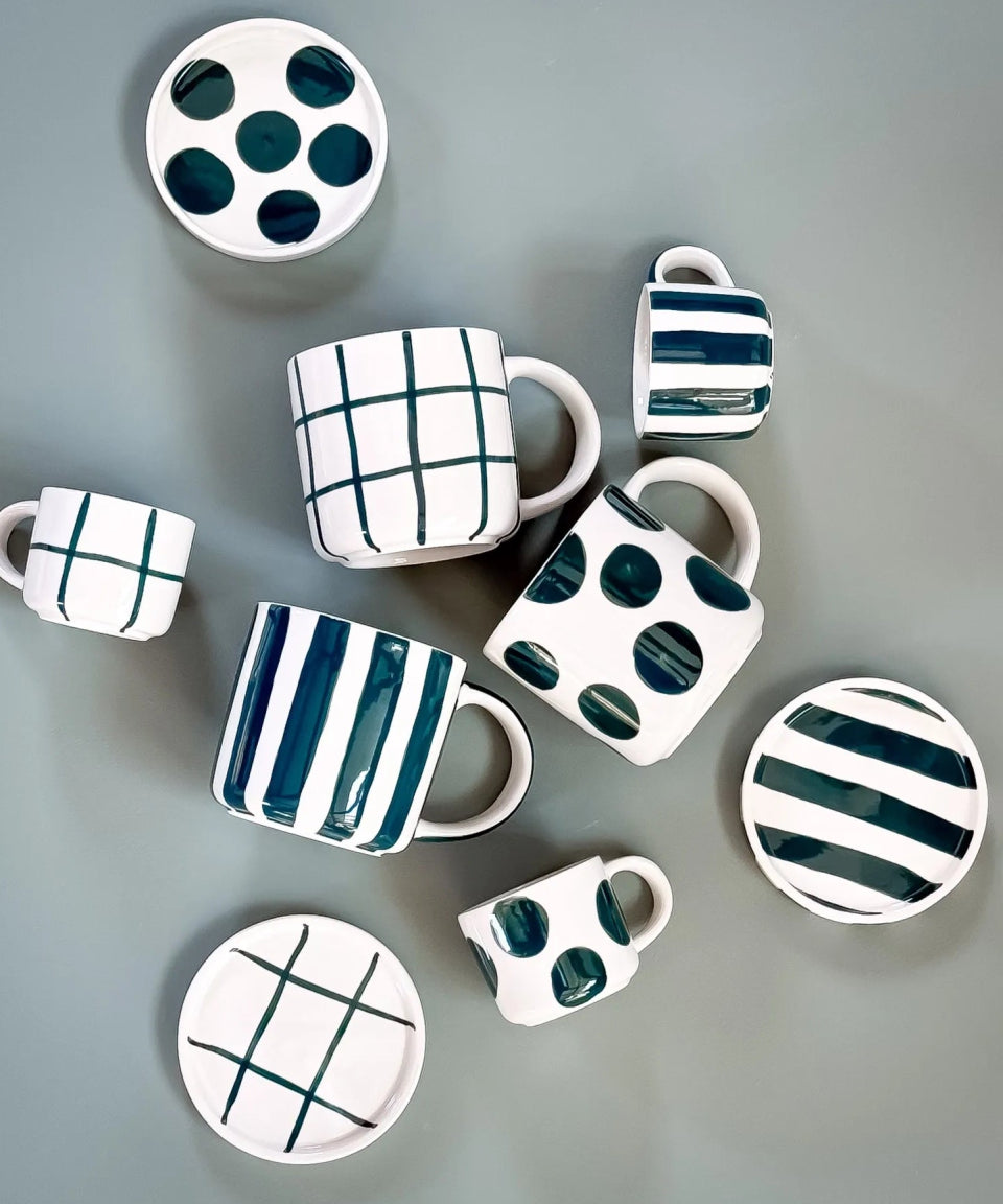 Magazin Minori - STRIPES Tasse (300 ml) • gentle green - Kaffee - und Teetasse - ROSA ECK Concept Store