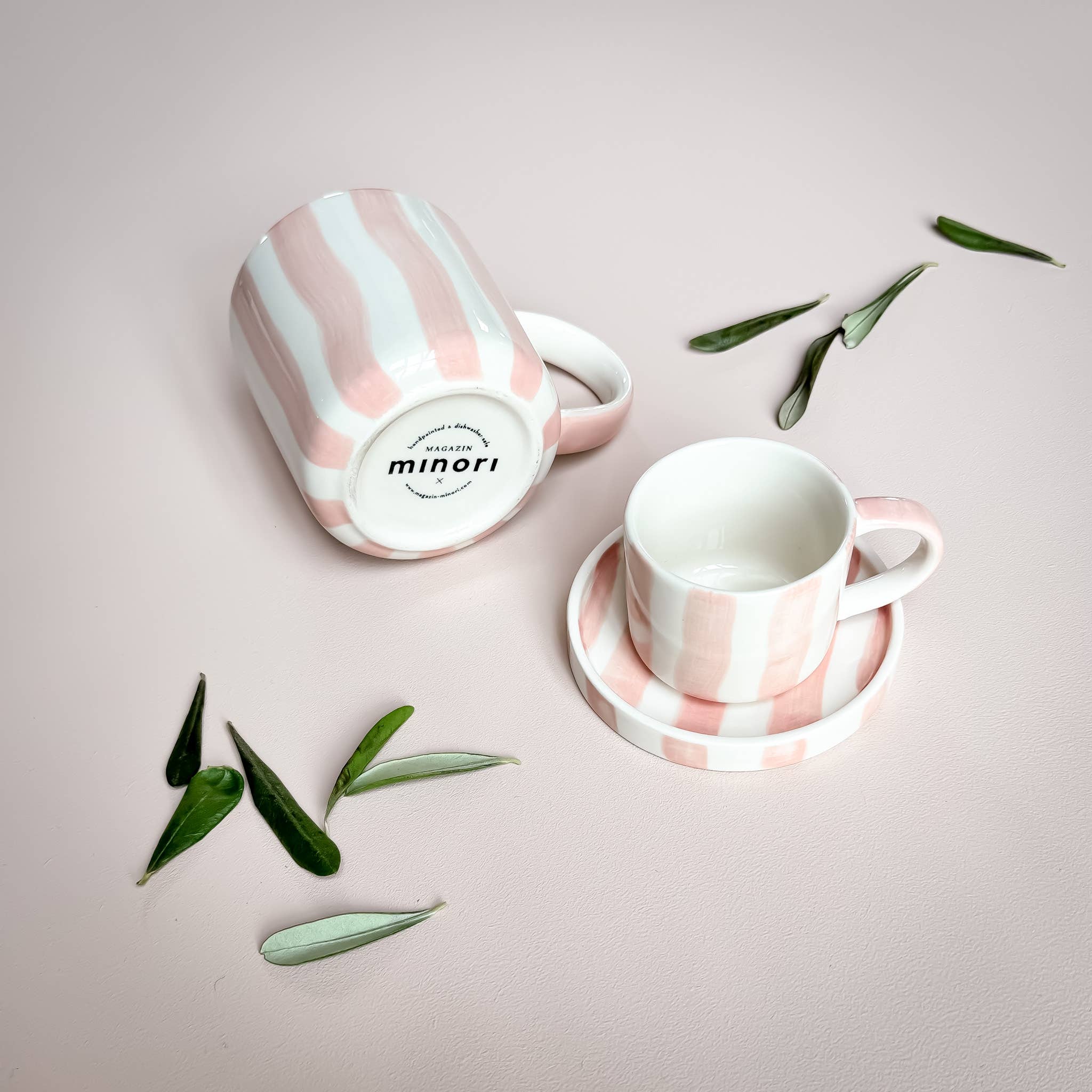 Magazin Minori - STRIPES Tasse (300 ml) | incanto rose - ROSA ECK