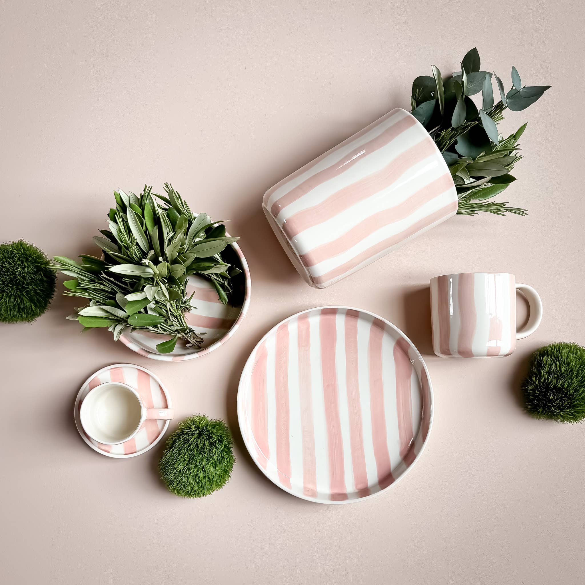 Magazin Minori - STRIPES Tasse (300 ml) | incanto rose - ROSA ECK