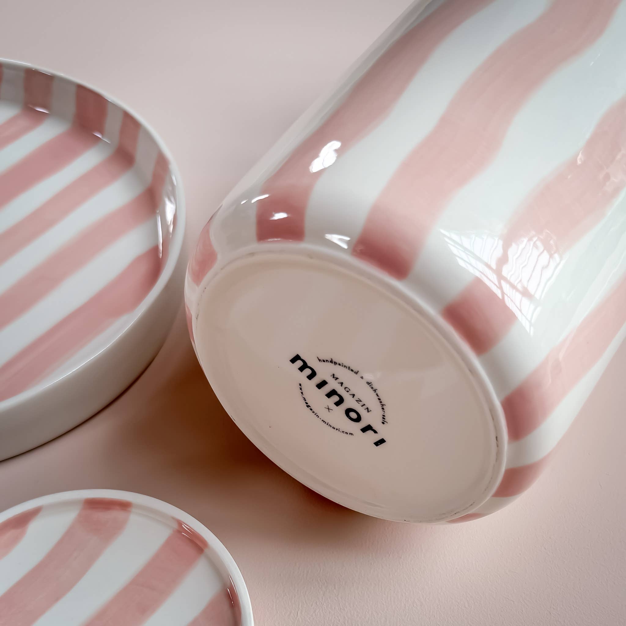 Magazin Minori - STRIPES Tasse (300 ml) | incanto rose - ROSA ECK