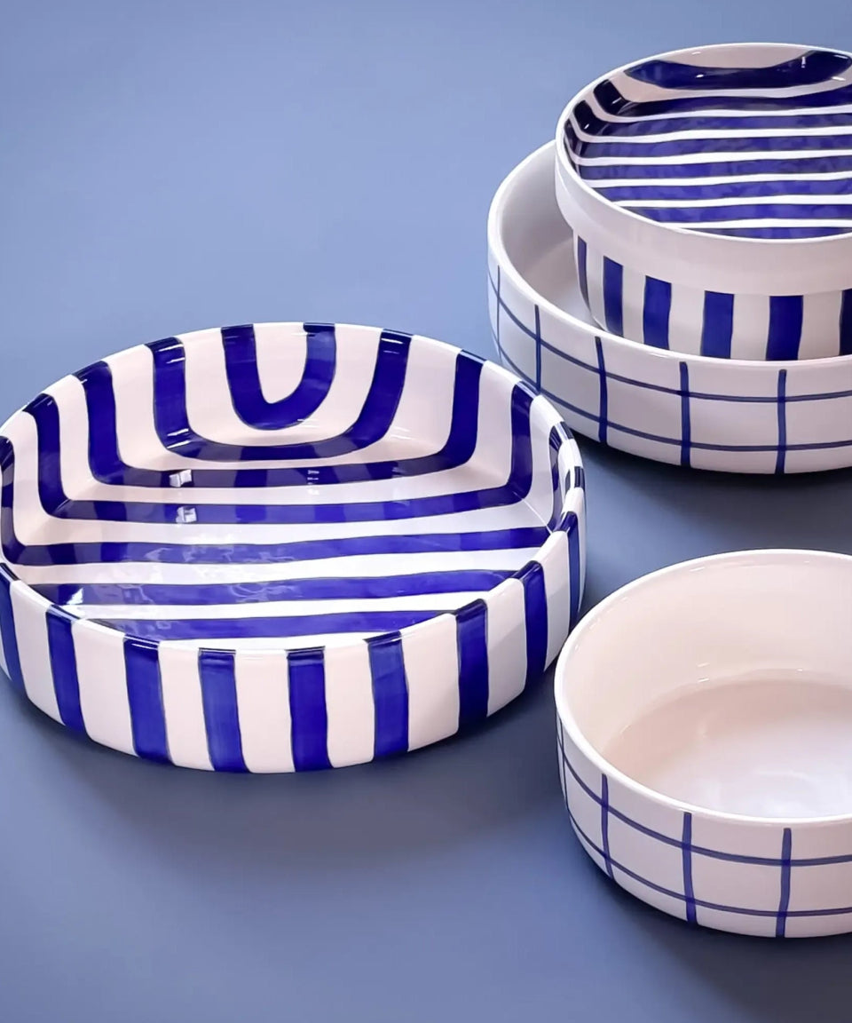 Magazin Minori - STRIPES Tasse (300 ml) • mare blue - Kaffee - und Teetasse - ROSA ECK Concept Store
