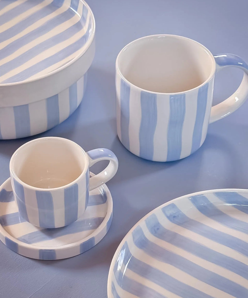 Magazin Minori - STRIPES Tasse (300 ml) • morning azzurro - ROSA ECK Concept Store