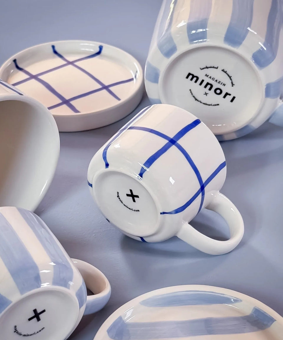 Magazin Minori - STRIPES Tasse (300 ml) • morning azzurro - ROSA ECK Concept Store