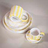 Magazin Minori - STRIPES Tasse (300 ml) • spiaggia yellow - Kaffee - und Teetasse - ROSA ECK Concept Store