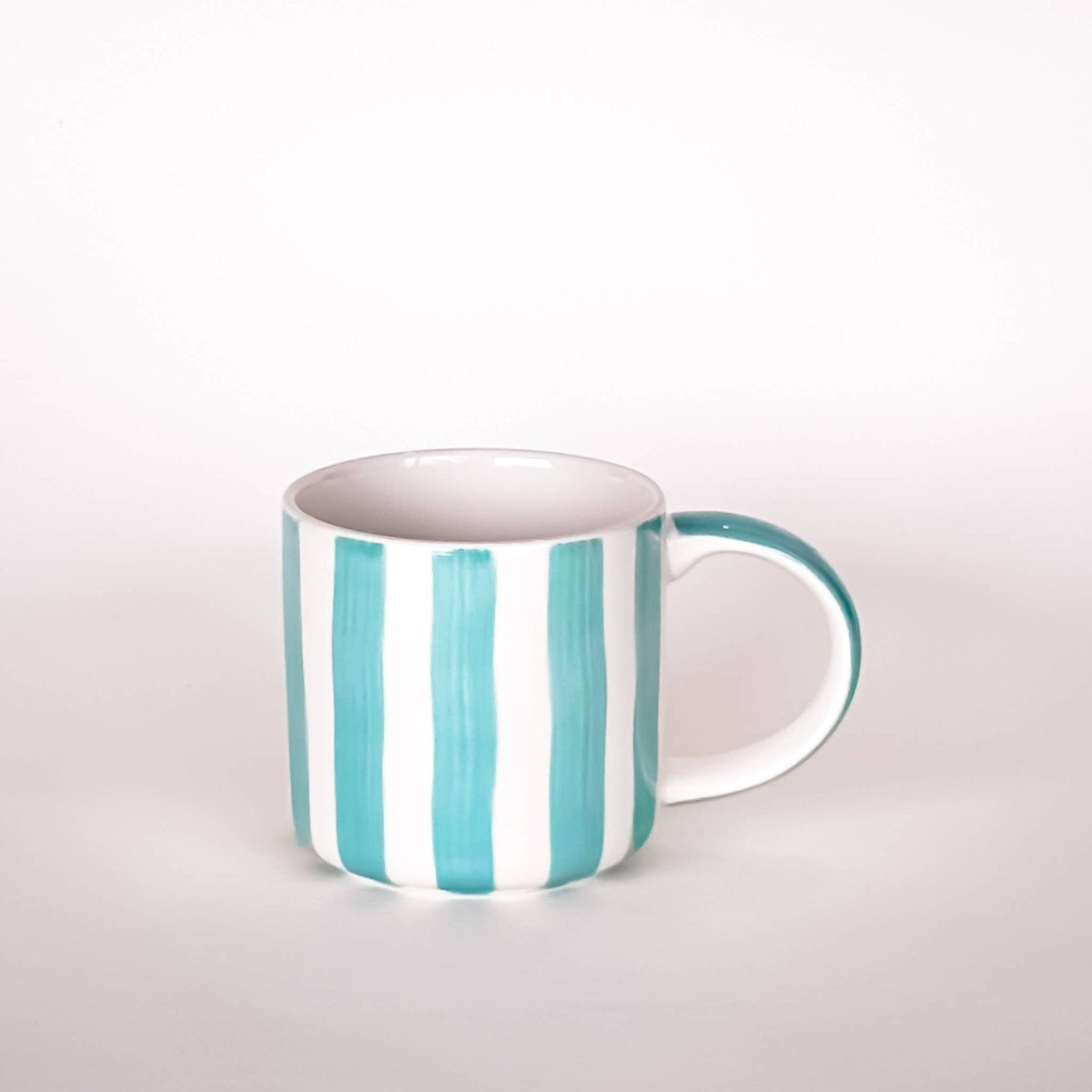 Magazin Minori - STRIPES Tasse mit Streifen • Amalfi Mint - Kaffee - und Teetasse - ROSA ECK
