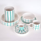 Magazin Minori - STRIPES Tasse mit Streifen • Amalfi Mint - Kaffee - und Teetasse - ROSA ECK
