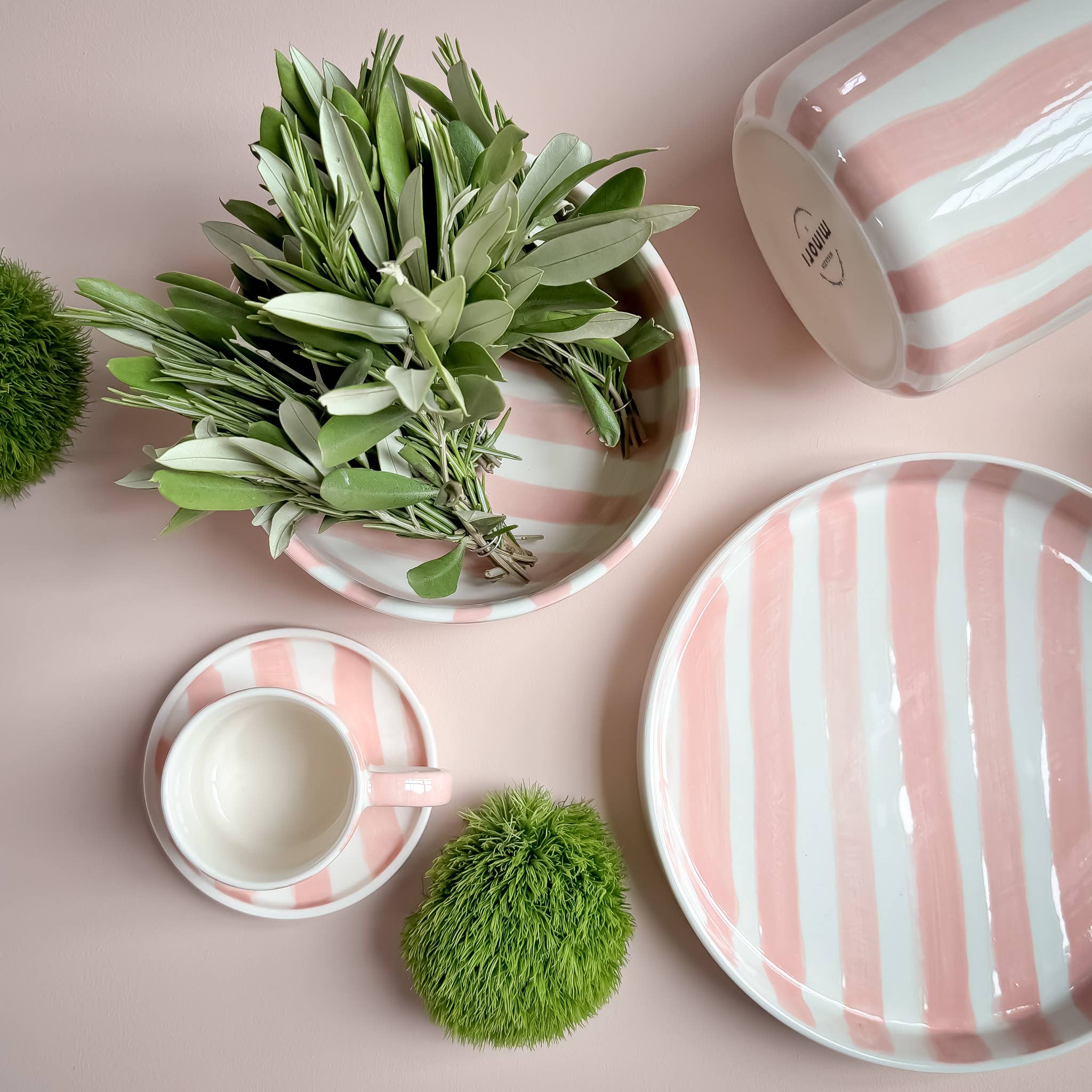 Magazin Minori - STRIPES Teller | incanto rose - ROSA ECK