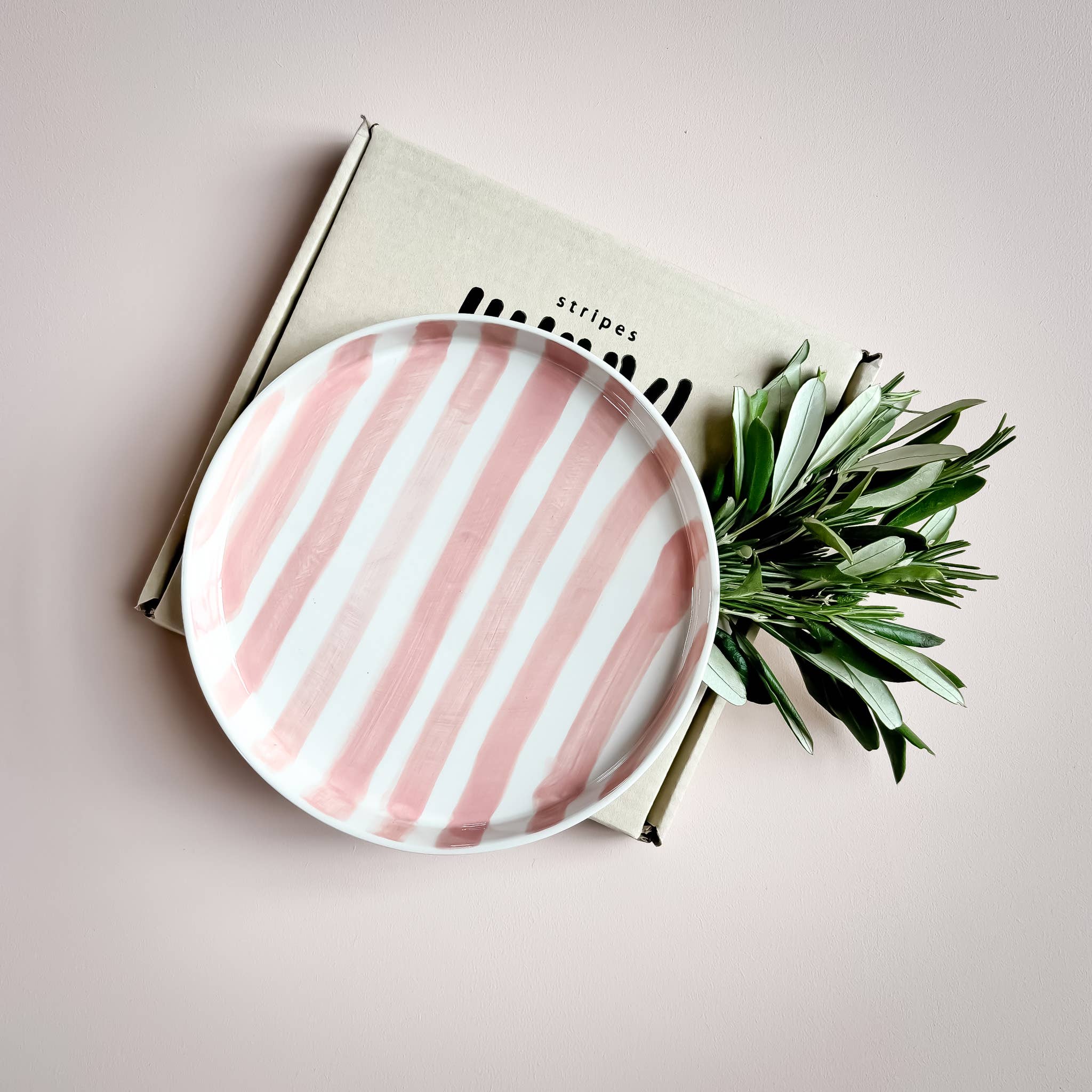 Magazin Minori - STRIPES Teller | incanto rose - ROSA ECK