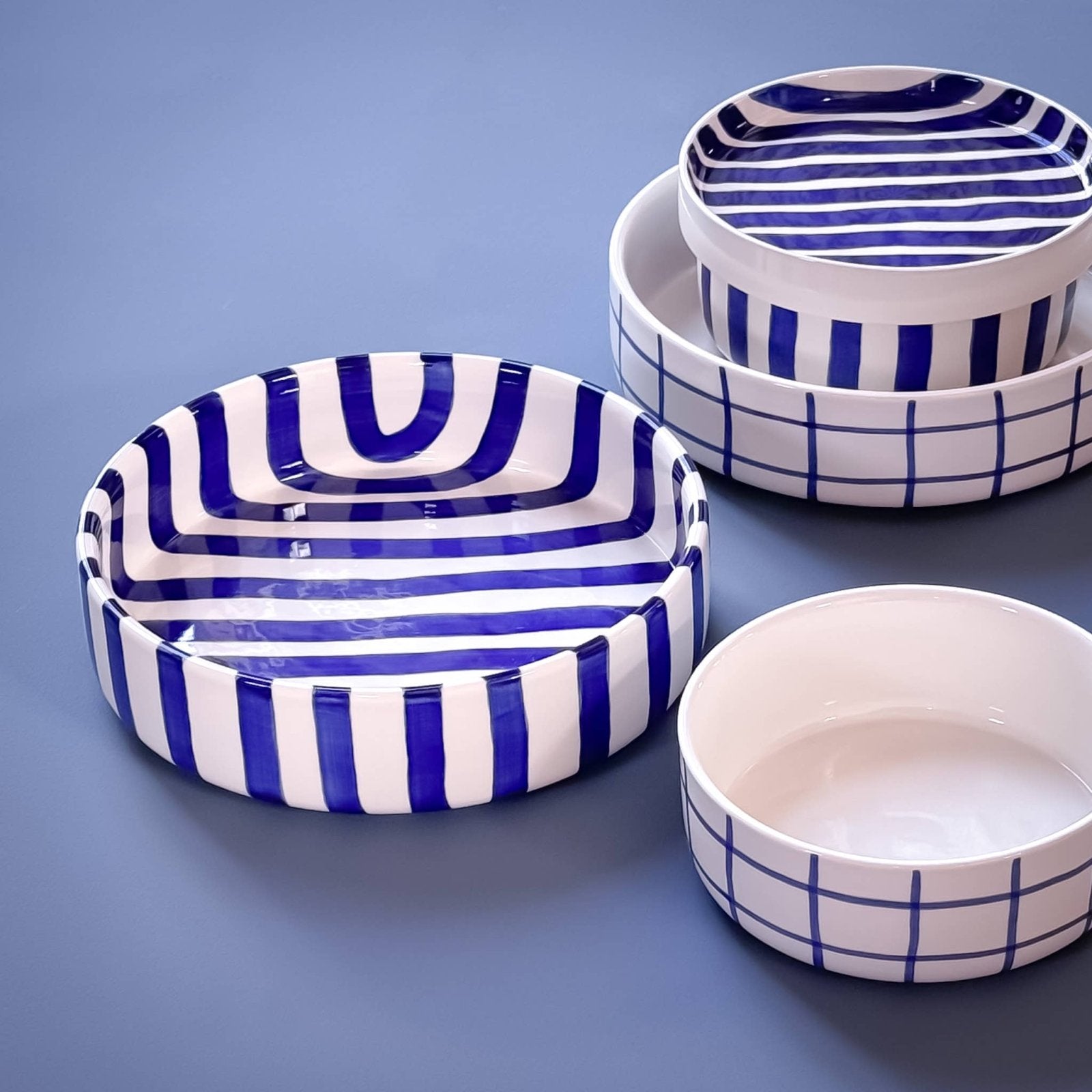 Magazin Minori - STRIPES Teller • Sea Blue - Teller - ROSA ECK