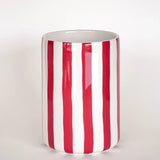 Magazin Minori - STRIPES Vase mit Streifen • tramonto red - Vase - ROSA ECK Concept Store