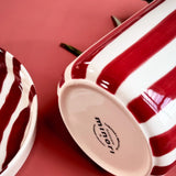 Magazin Minori - STRIPES Vase mit Streifen • tramonto red - Vase - ROSA ECK Concept Store