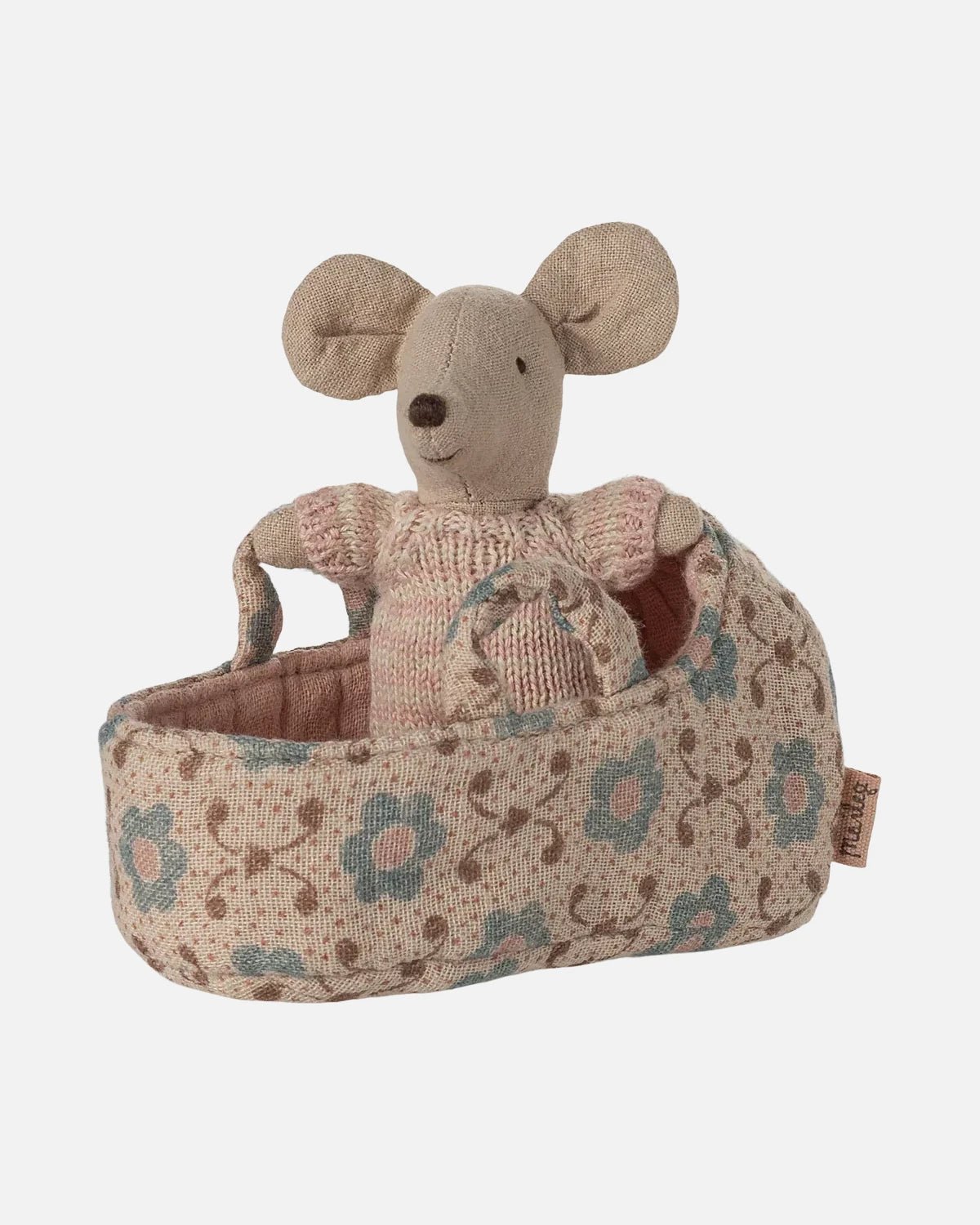 Maileg - Babymaus in Tragetasche • Rose - Spielzeug - ROSA ECK