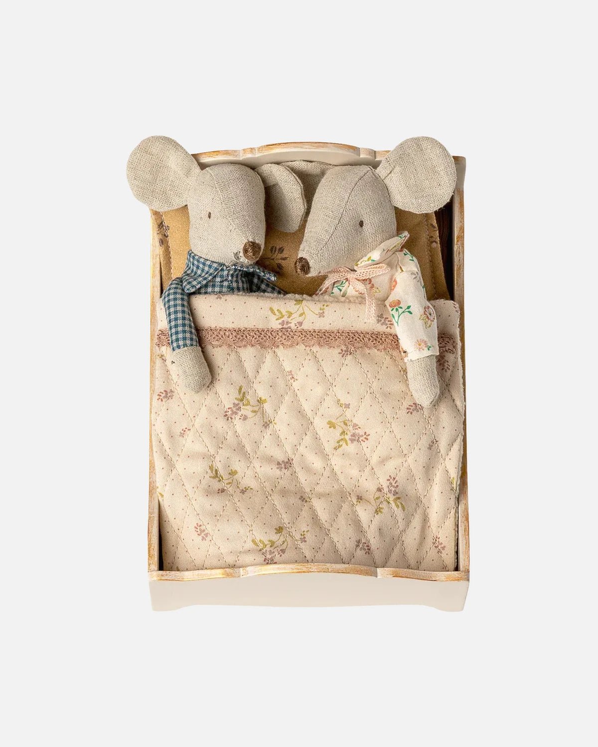 Maileg - Bett – Maus Puppenhaus • Creme - Spielzeug - ROSA ECK