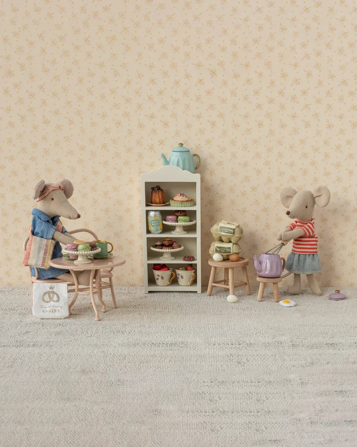 Maileg - Café - Set für Maileg - Maus • Blassrosa - ROSA ECK