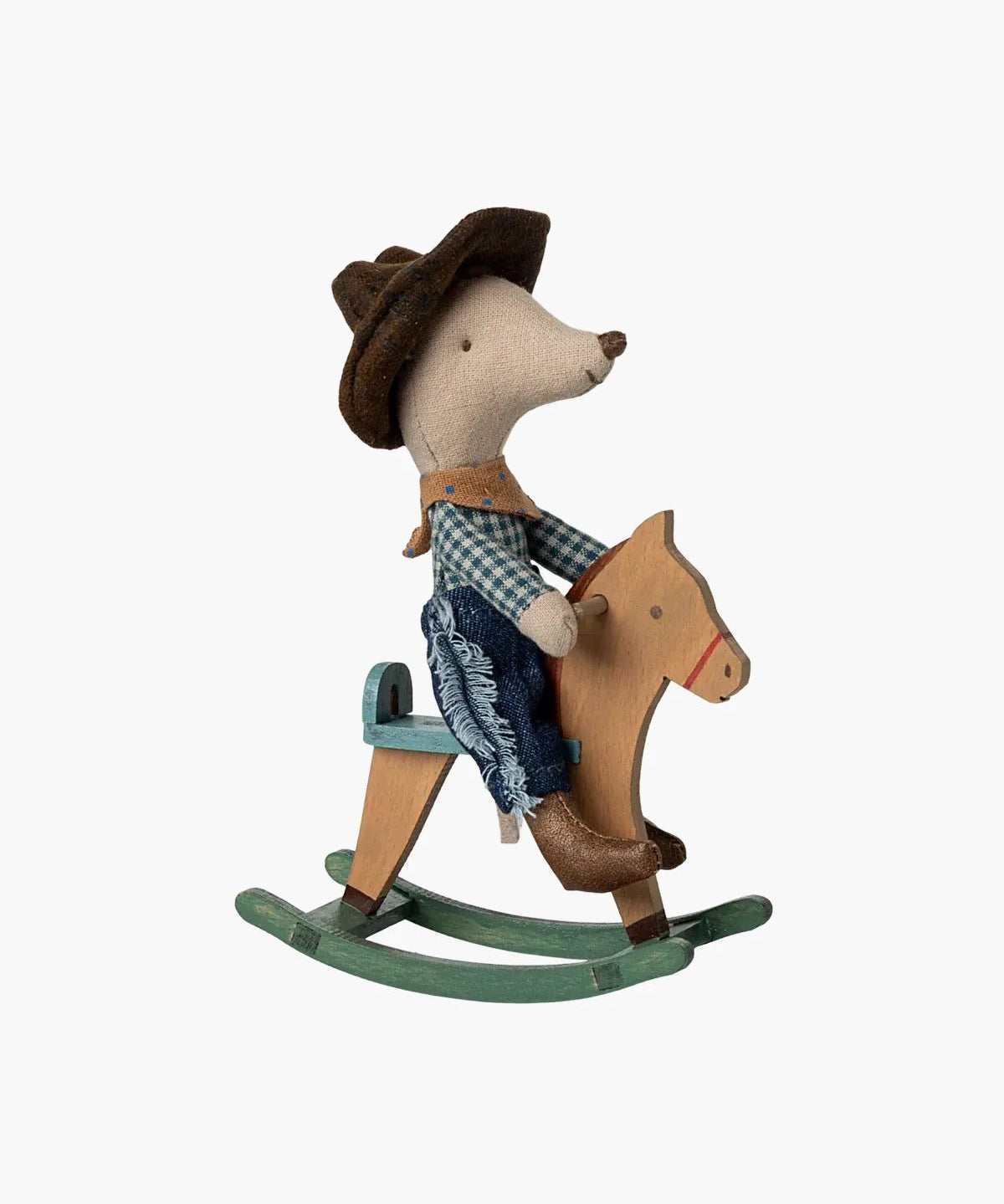Maileg - Cowboy Maus auf Schaukelpferd – Kleiner Bruder - Spielzeug - ROSA ECK Concept Store