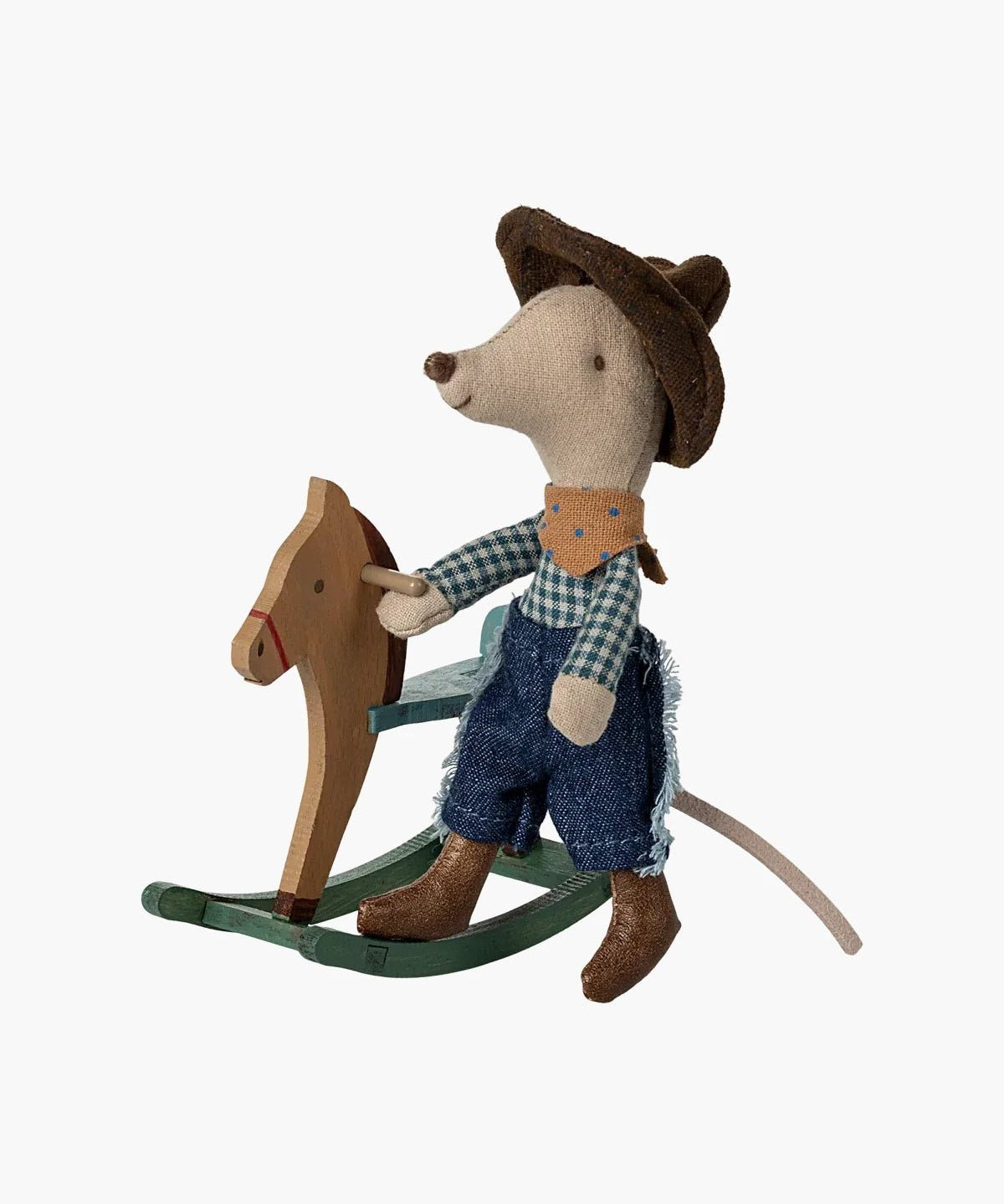 Maileg - Cowboy Maus auf Schaukelpferd – Kleiner Bruder - Spielzeug - ROSA ECK Concept Store