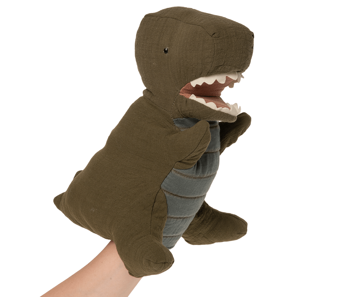 Maileg - GANTO - REX Handpuppe | Grün - Stofftier - ROSA ECK - Dino, Stofftier,