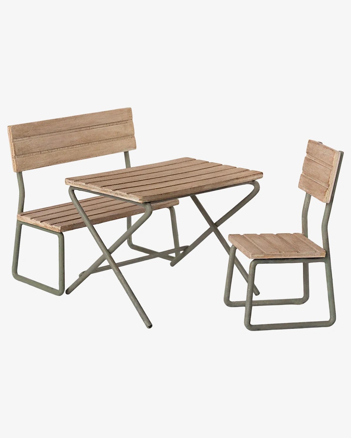 Maileg - Gartenset • Tisch, Stühle & Bank - ROSA ECK