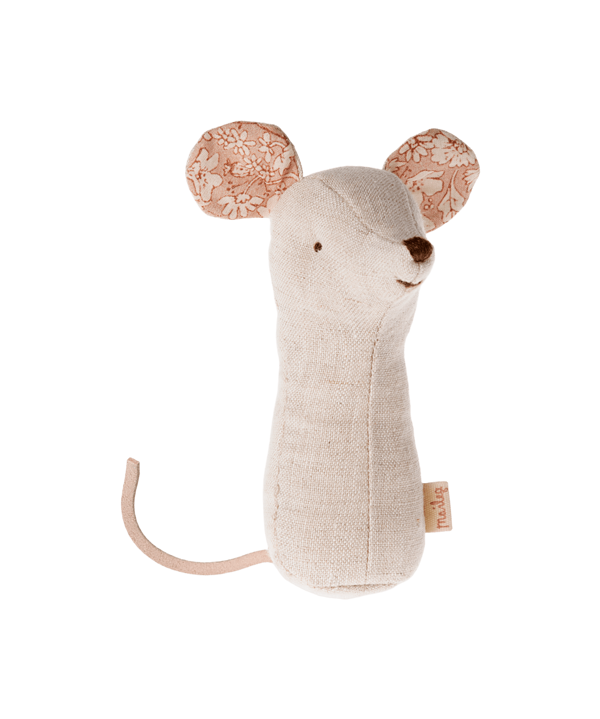 Maileg - LULLABY FRIENDS Maus Rassel für Babys | Natur - Babyspielzeug - ROSA ECK - Weiß, ,