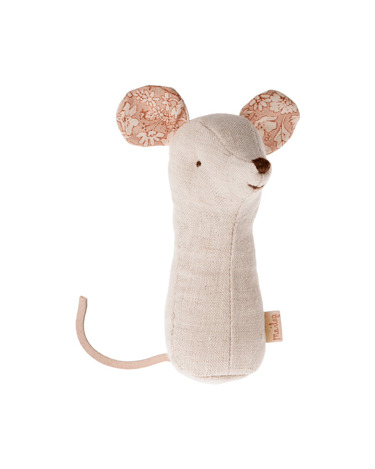 Maileg - LULLABY FRIENDS Maus Rassel für Babys | Natur - Babyspielzeug - ROSA ECK - Weiß, ,