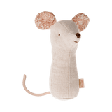 Maileg - LULLABY FRIENDS Maus Rassel für Babys | Natur - Babyspielzeug - ROSA ECK - Weiß, ,