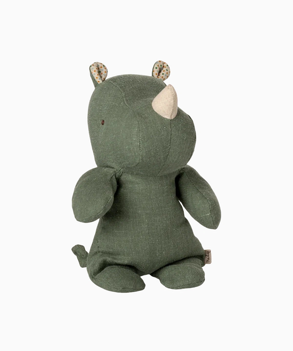 Maileg - SAFARI FRIENDS Kleines Nashorn Kuscheltier • Salbei - ROSA ECK