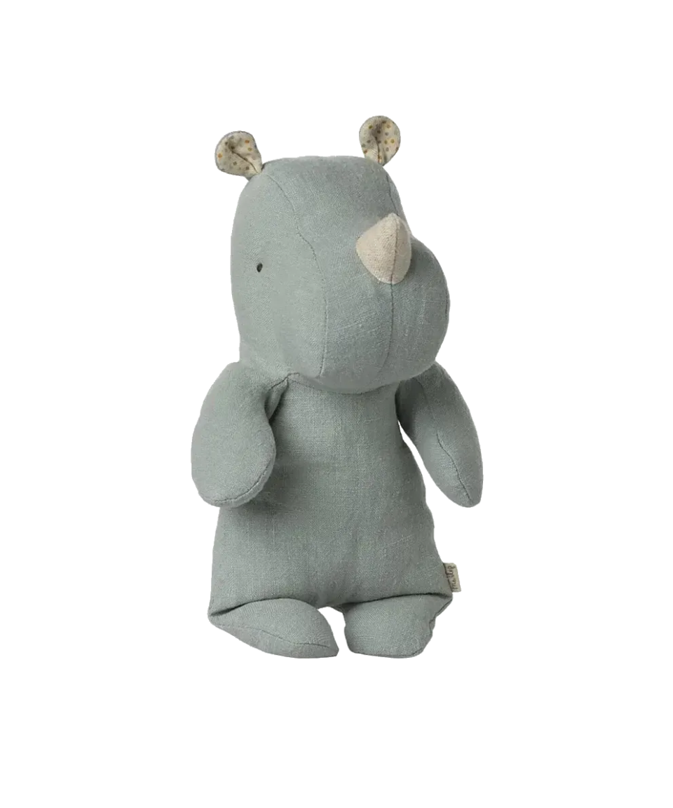 Maileg - SAFARI FRIENDS Nashorn • Klein - Rauchblau - Stofftier - ROSA ECK Concept Store