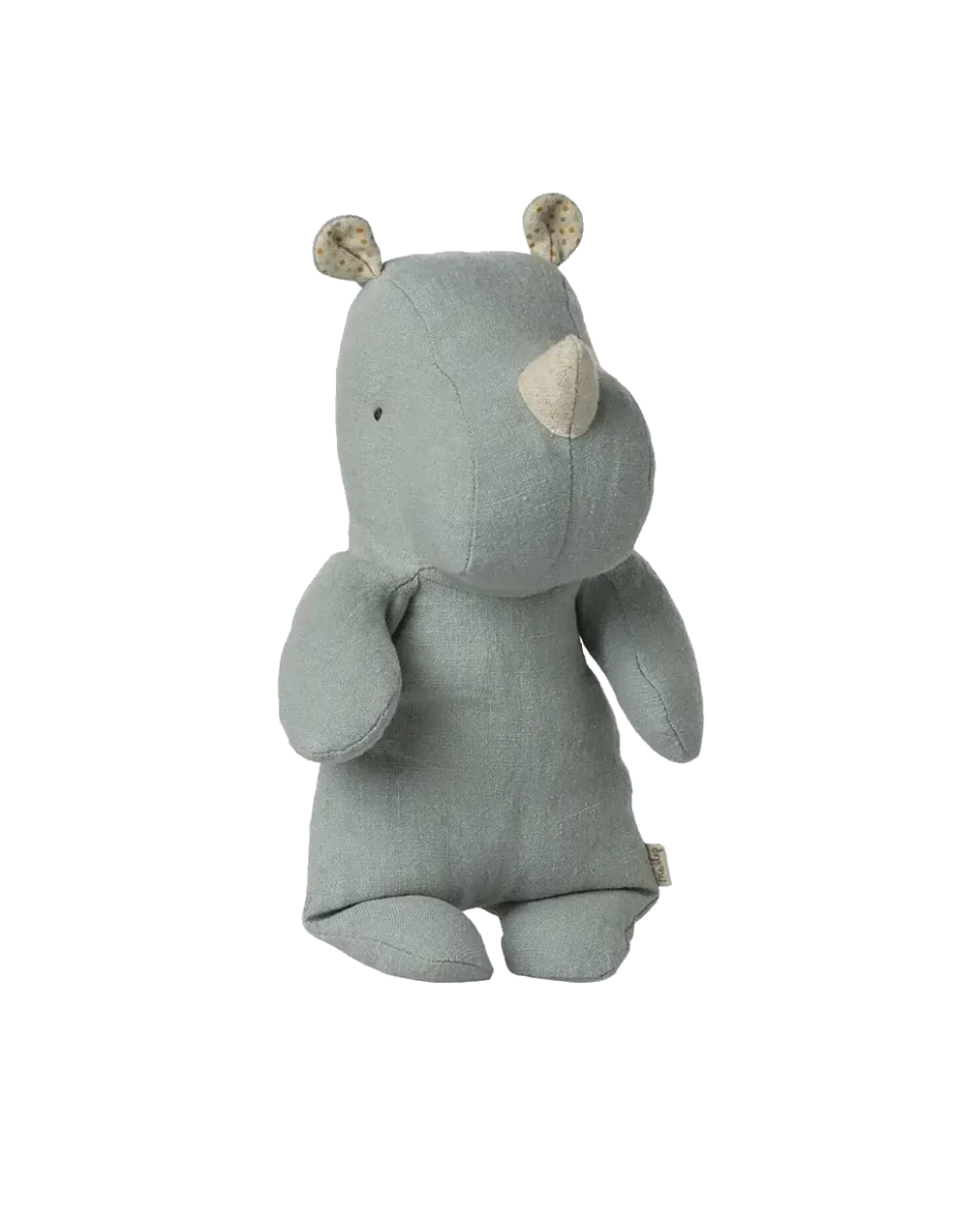 Maileg - SAFARI FRIENDS Nashorn • Klein - Rauchblau - Stofftier - ROSA ECK Concept Store