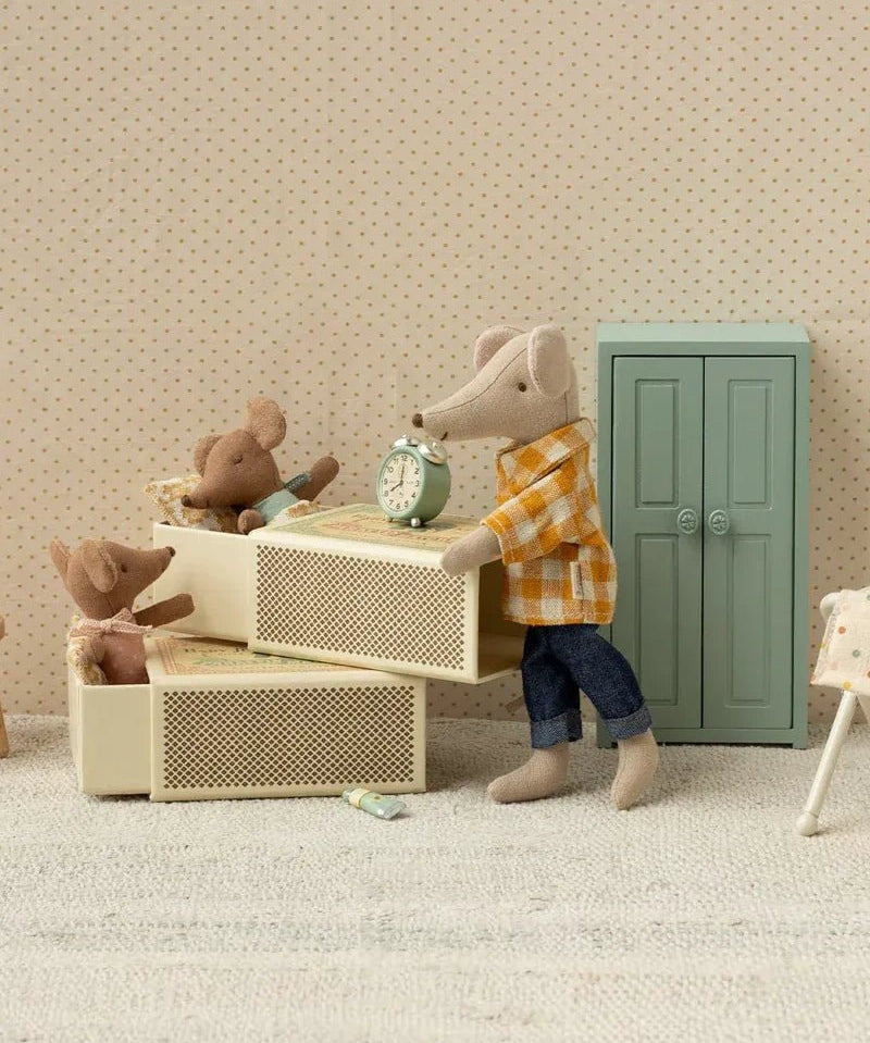 Maileg - Schläfrige Babymaus in Matchbox • Rose - ROSA ECK