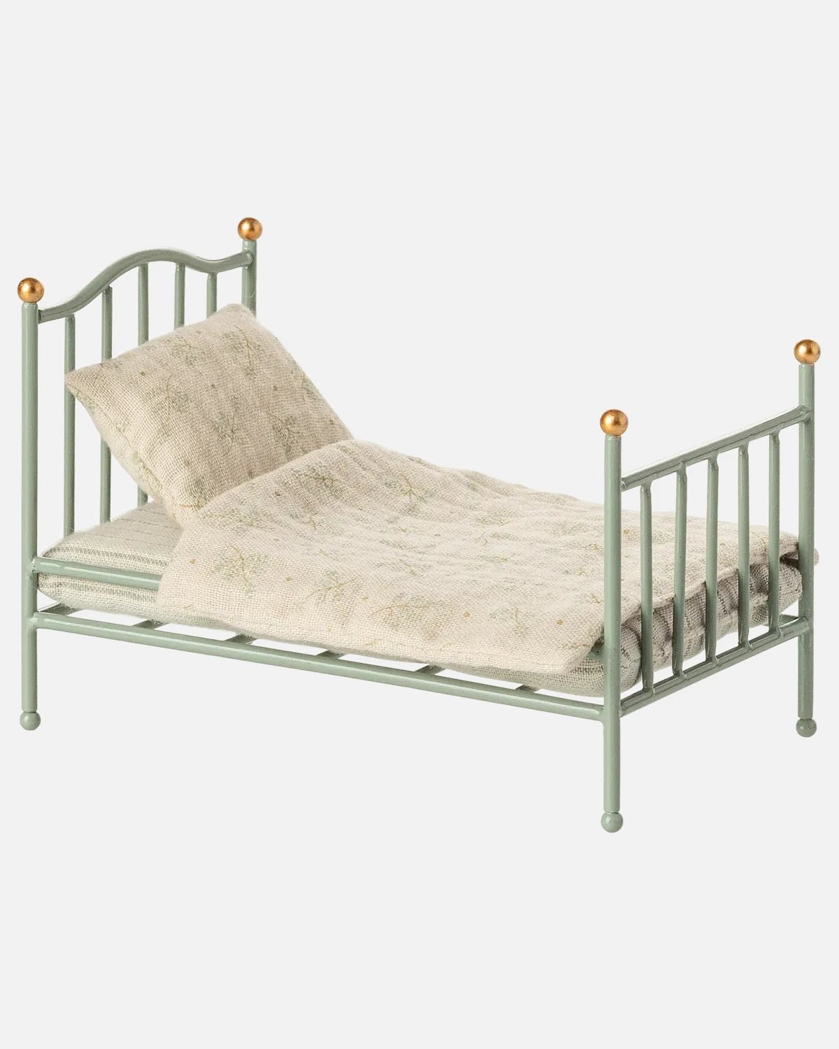 Maileg - Vintage Einzelbett – Maus Puppenhaus • Mint - Spielzeug - ROSA ECK