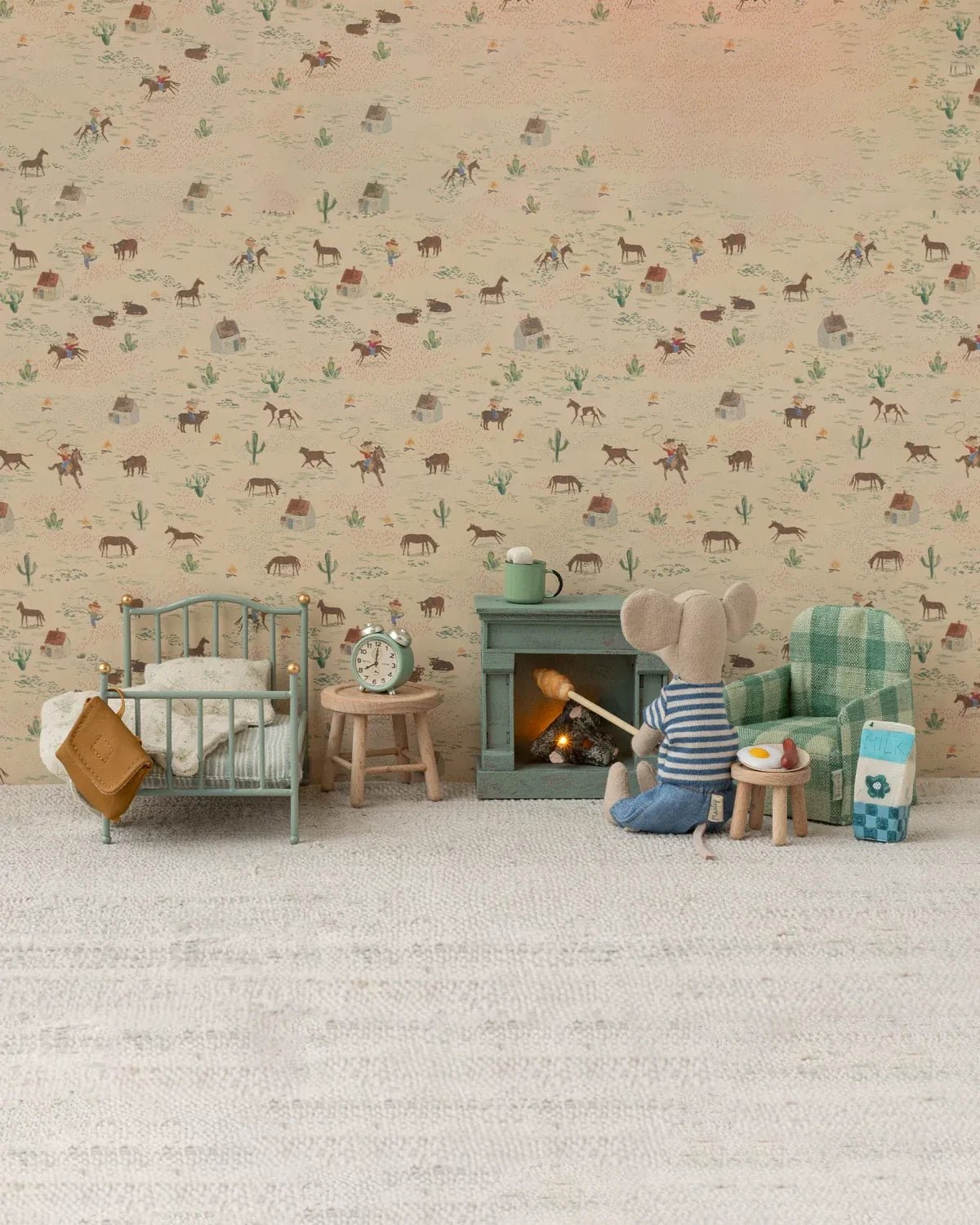 Maileg - Vintage Einzelbett – Maus Puppenhaus • Mint - Spielzeug - ROSA ECK