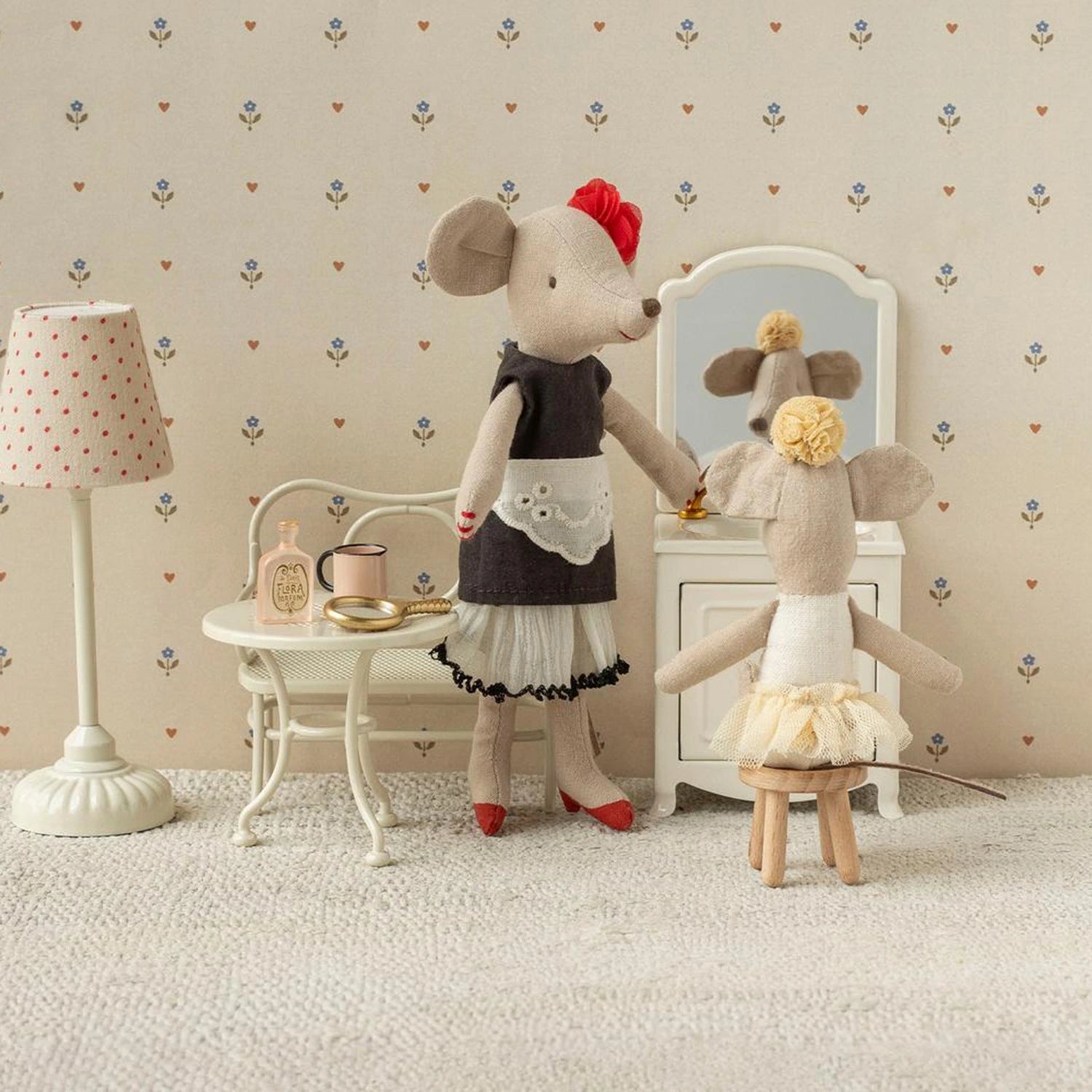 Maileg - Vintage Stehlampe – Maus Puppenhaus • Sand - ROSA ECK