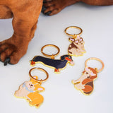 MALICIEUSE - BEAGLE Schlüsselanhänger - ROSA ECK