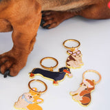 MALICIEUSE - CORGI Schlüsselanhänger - ROSA ECK