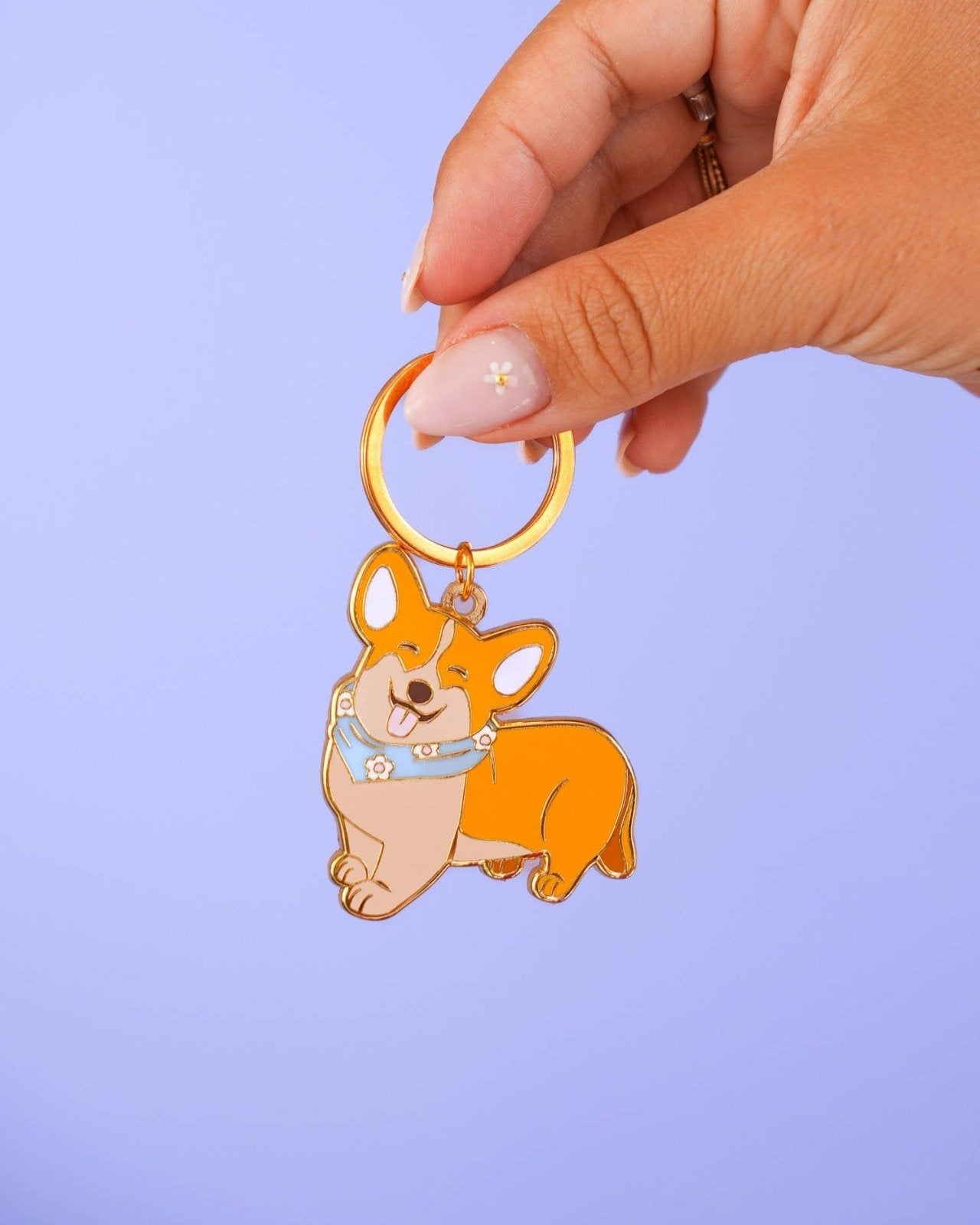 MALICIEUSE - CORGI Schlüsselanhänger - ROSA ECK