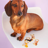 MALICIEUSE - DACKEL Schlüsselanhänger - ROSA ECK