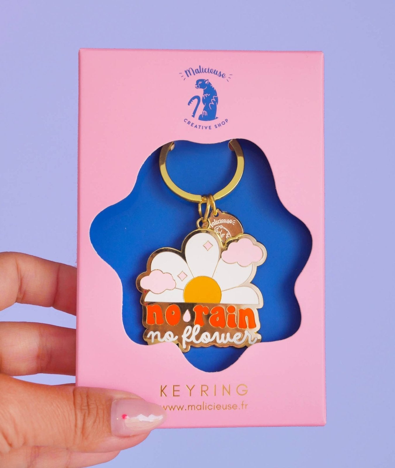 MALICIEUSE - NO RAIN NO FLOWERS Schlüsselanhänger - ROSA ECK