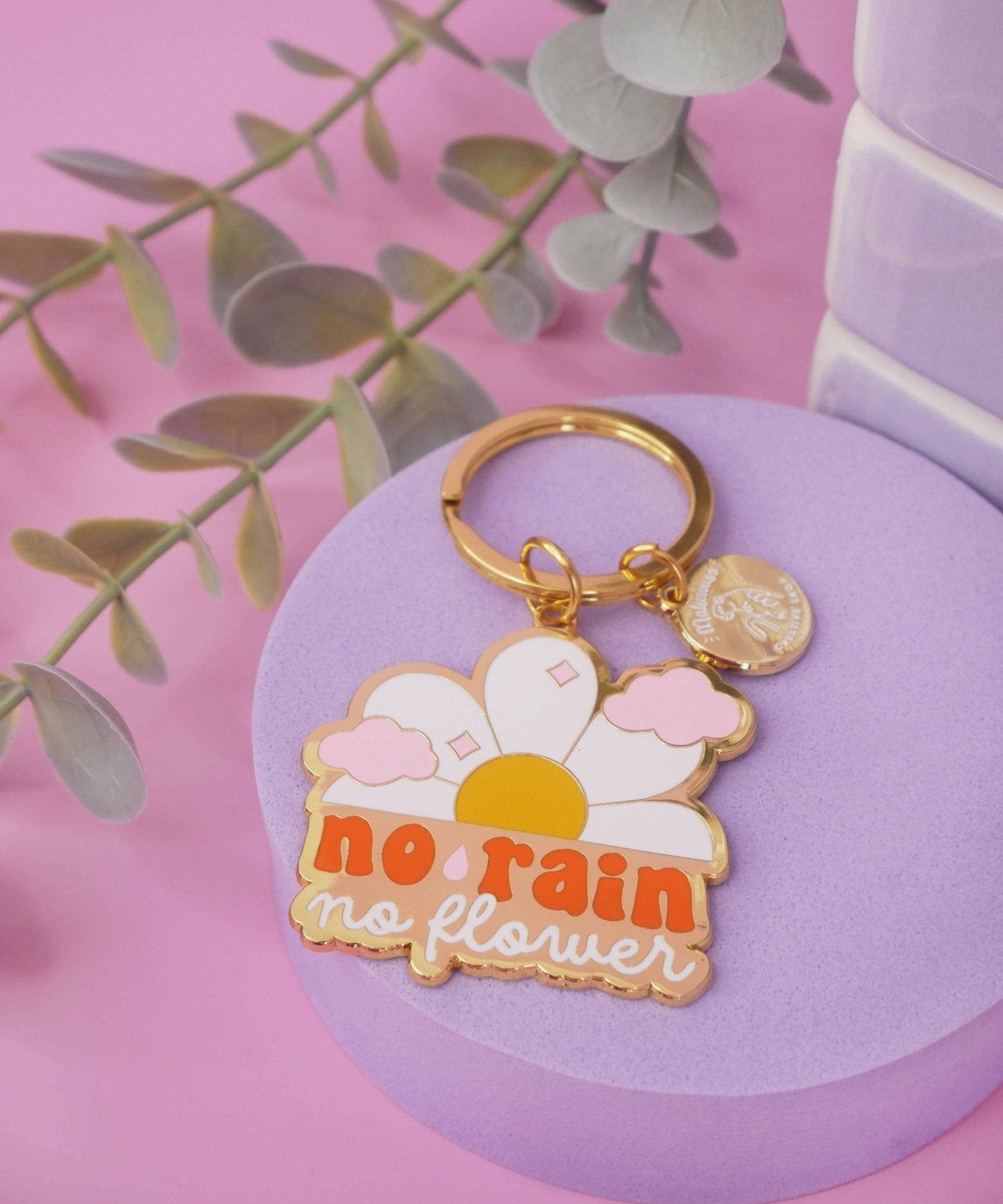 MALICIEUSE - NO RAIN NO FLOWERS Schlüsselanhänger - ROSA ECK