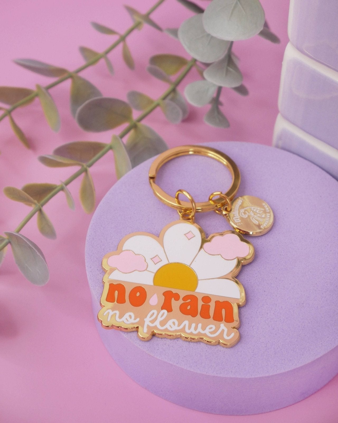 MALICIEUSE - NO RAIN NO FLOWERS Schlüsselanhänger - ROSA ECK