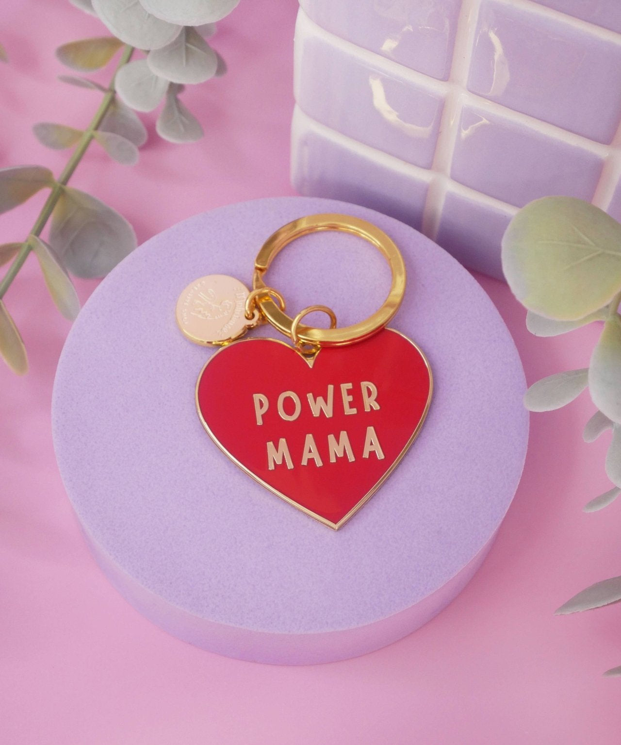 MALICIEUSE - POWER MAMA Schlüsselanhänger - ROSA ECK